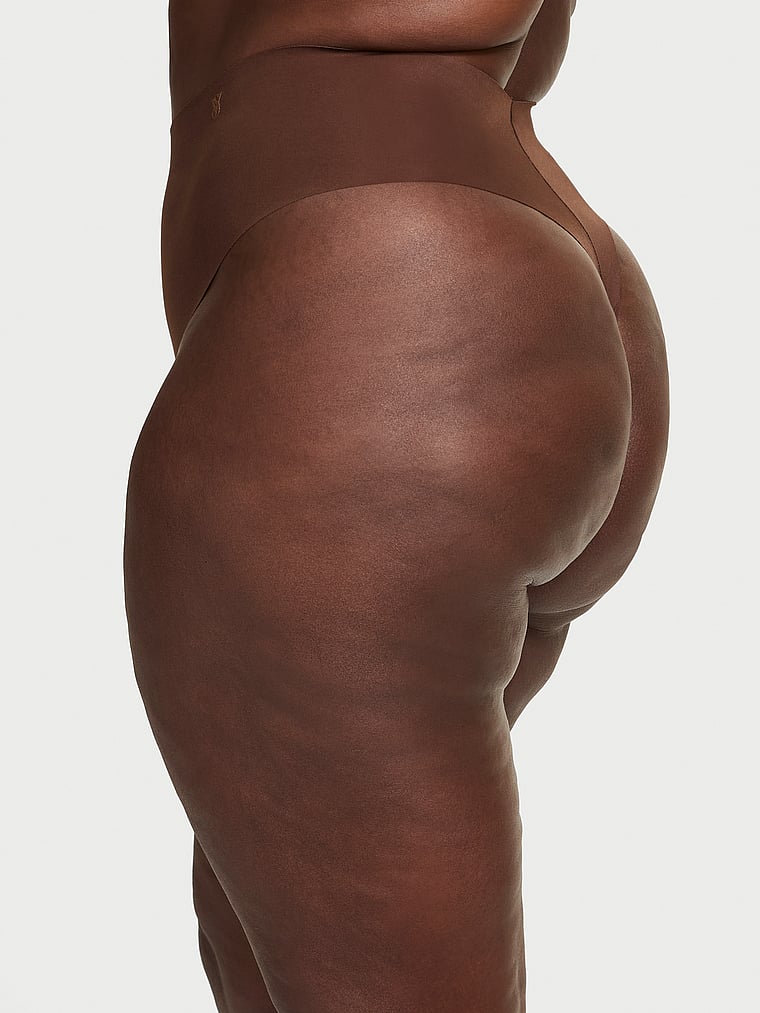 Victoria's Secret, Victoria's Secret Shapewear by Victoria SheerSmoothing™ High-Waist Thong Panty, Ganache, onModelBack, 2 of 3