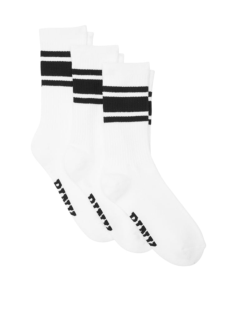 PINK 3-Pack Crew Socks, Optic White, onModelFront, 1 of 2