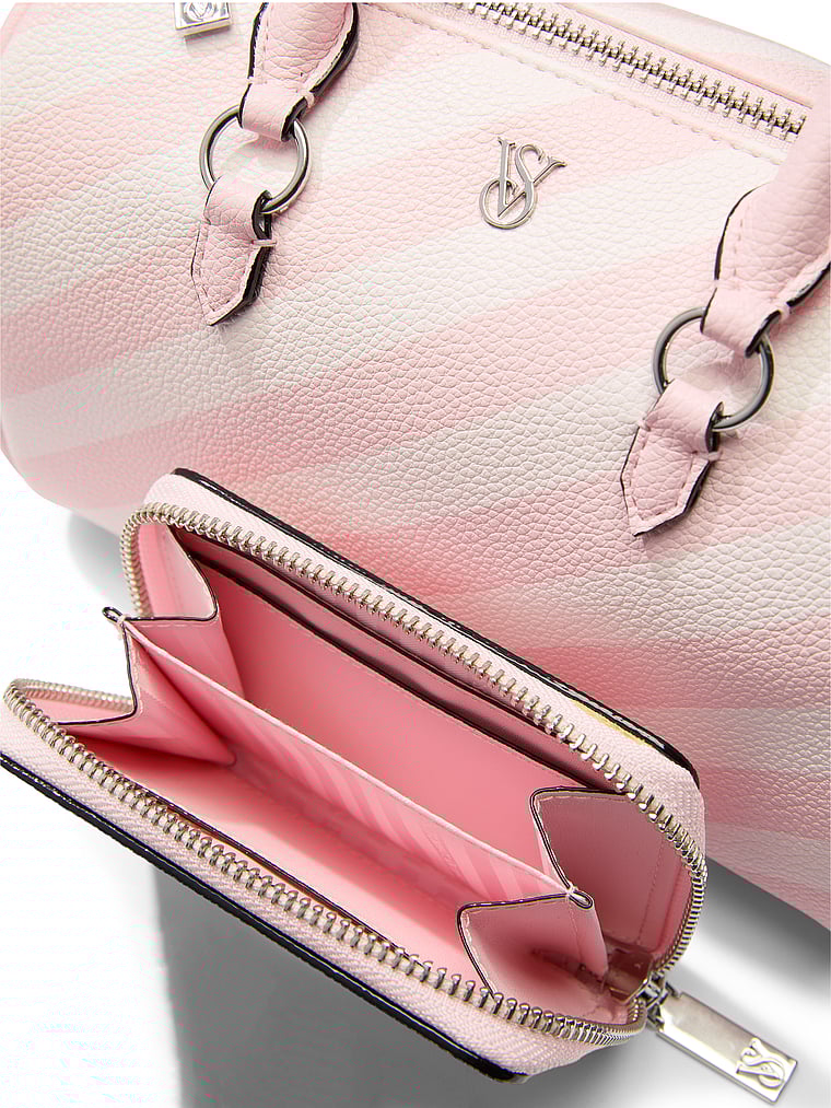 Victoria's Secret, Victoria's Secret Small Wallet with Zip, Heritage Stripe, offModelBack, 3 of 3