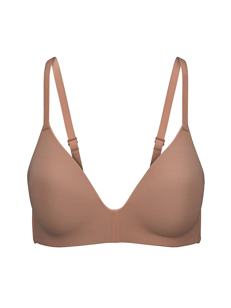 Victoria's Secret, Adore Me Valory Lightly Lined Plunge Bra, Beaver Fur, detail, 3 of 3