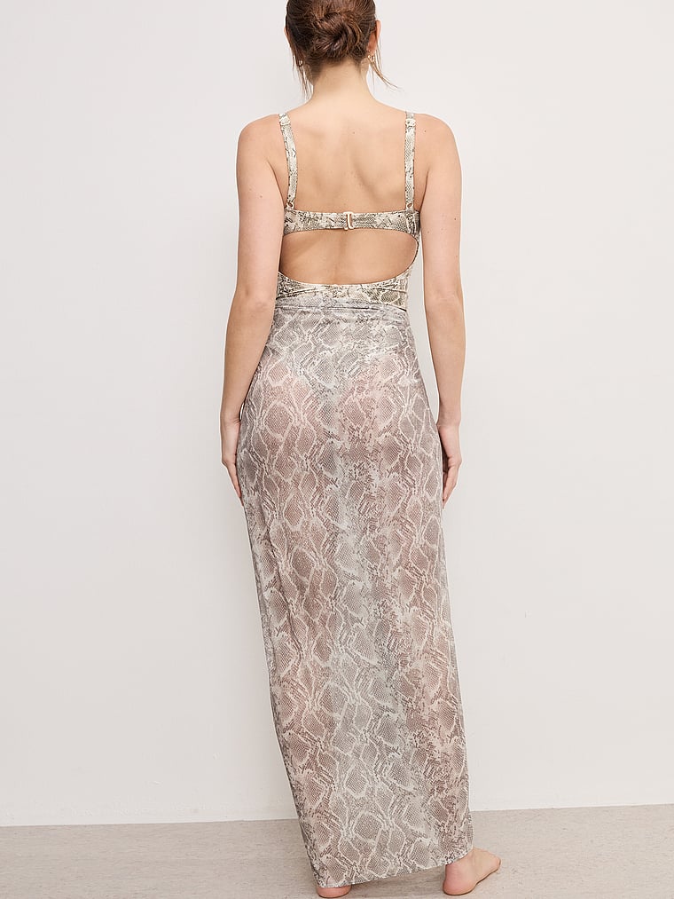 Victoria's Secret, Good American Mesh Sarong, Ssp Print, onModelBack, 2 of 4