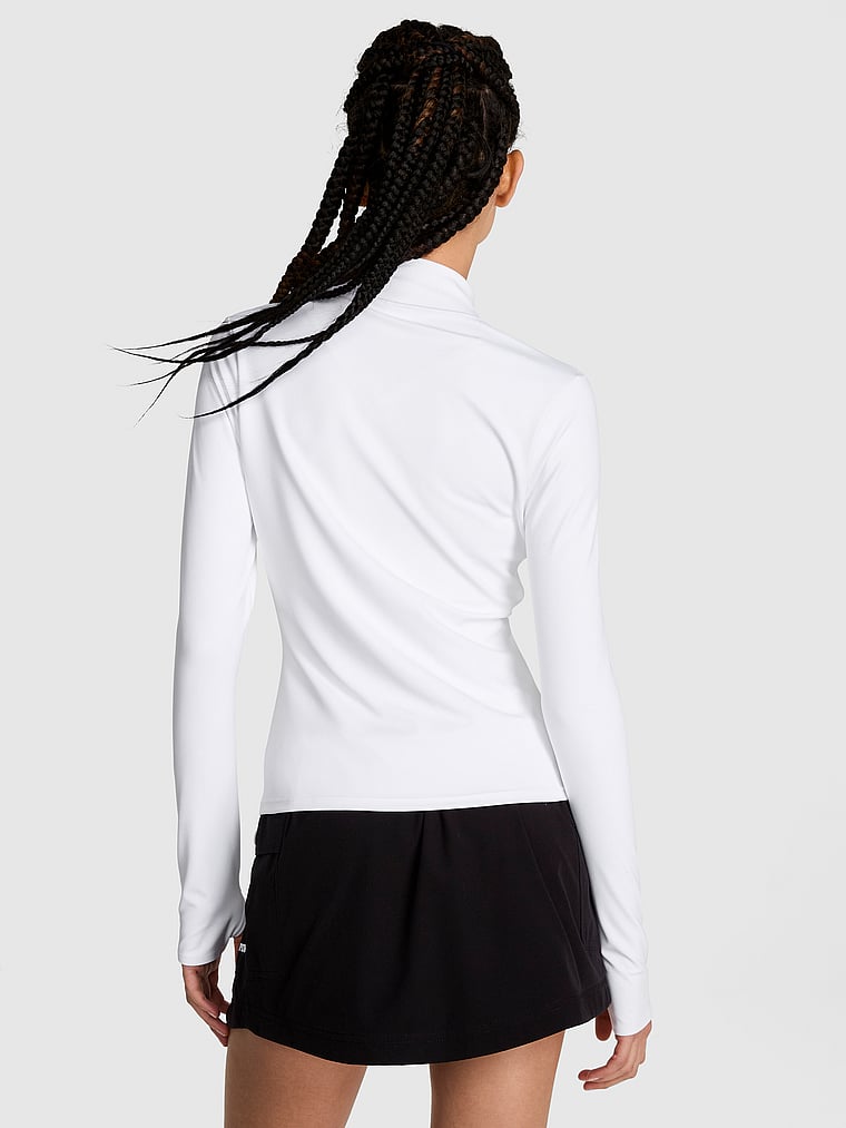 PINK Relay Full-Zip Jacket, Vs White, onModelBack, 2 of 3 Yoly  is 5'8" or 173cm and wears Small