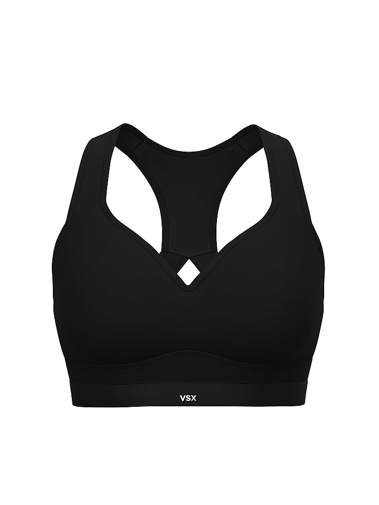 Victoria's Secret, VSX VSX Incredible Max™ Sports Bra, Black, offModelFront, 4 of 4