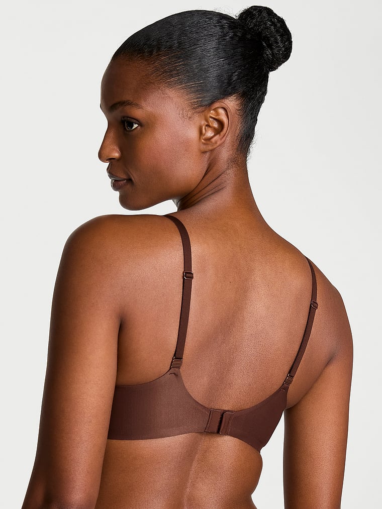 Victoria's Secret, Victoria's Secret Shapewear by Victoria SheerSmoothing™ Unlined Demi Bra, Ganache, onModelBack, 2 of 3