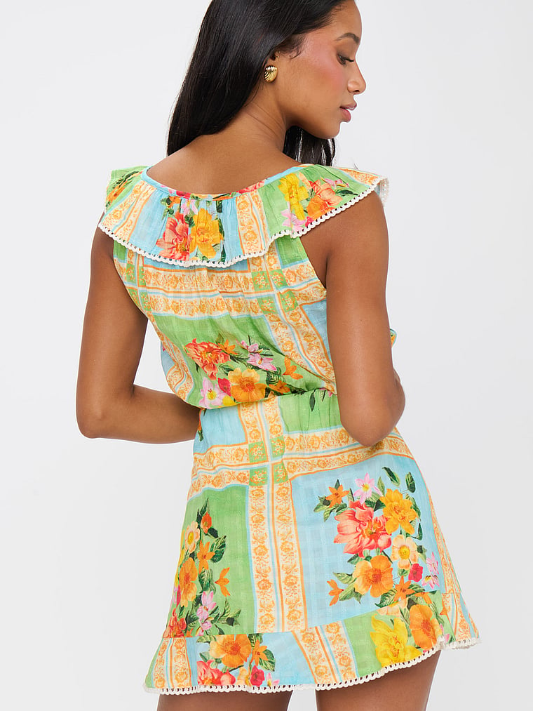 Victoria's Secret, Show Me Your Mumu All Night Ruffle Skort, Country Bouquet, onModelBack, 2 of 3