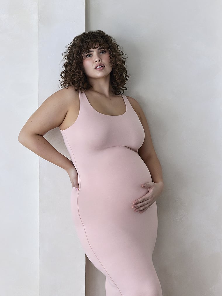 Victoria's Secret, Bumpsuit The Elle Dress, Dusty Pink, detail, 3 of 3