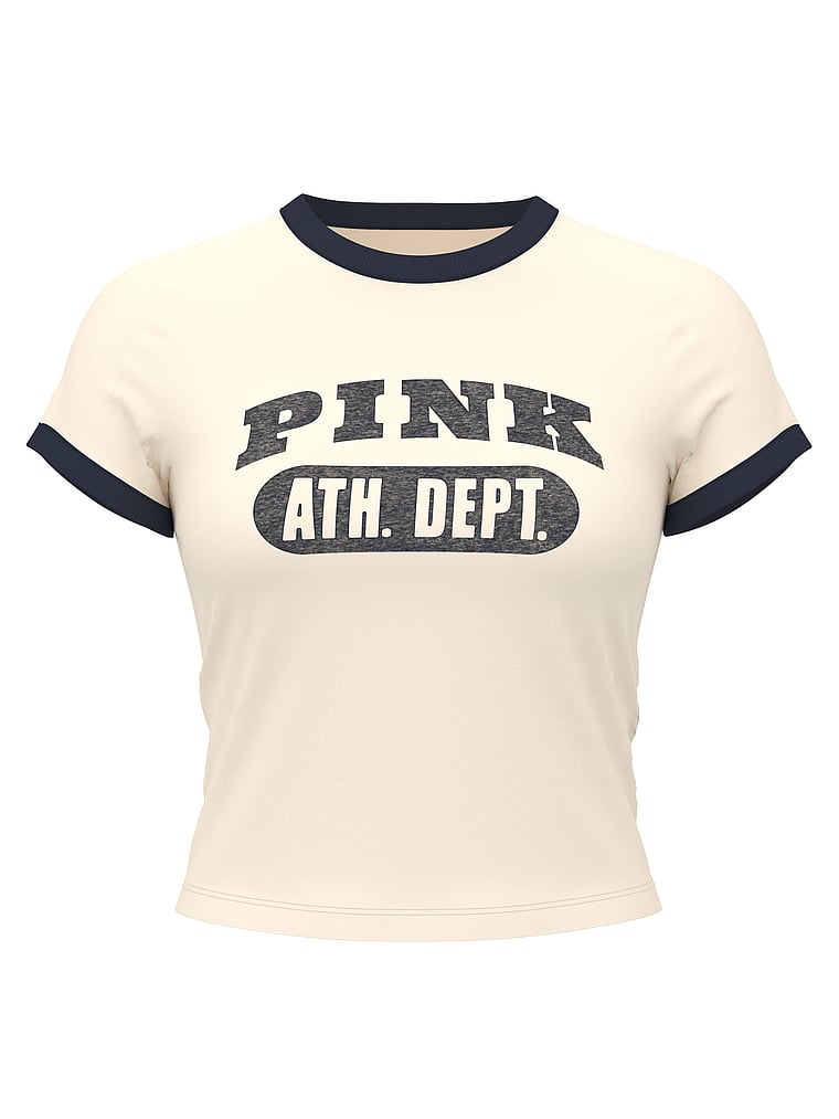 PINK Retro Cotton Tee, offModelFront, 4 of 4