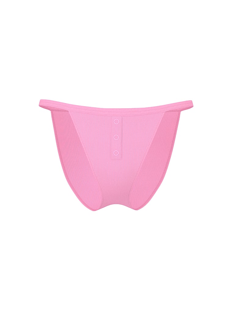 PINK Cotton String Bikini Panty, offModelFront, 3 of 3