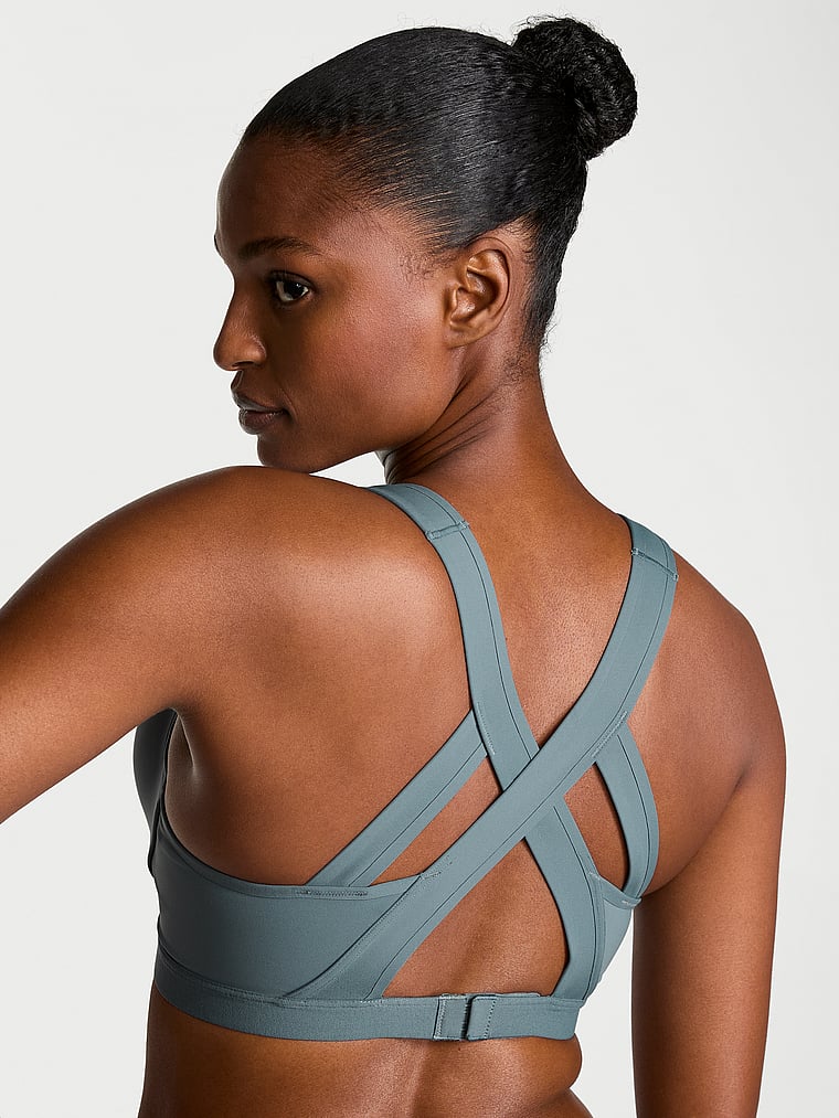 Victoria's Secret, VSX VSX Incredible Max™ Sports Bra, Dark Steel, onModelBack, 4 of 4 Tsheca  is 5'9" or 175cm and wears 34B or Small