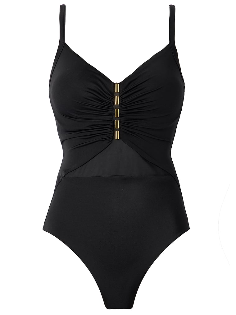 Victoria's Secret, Miraclesuit Mariposa One-Piece Swimsuit, Black, detail, 3 of 3