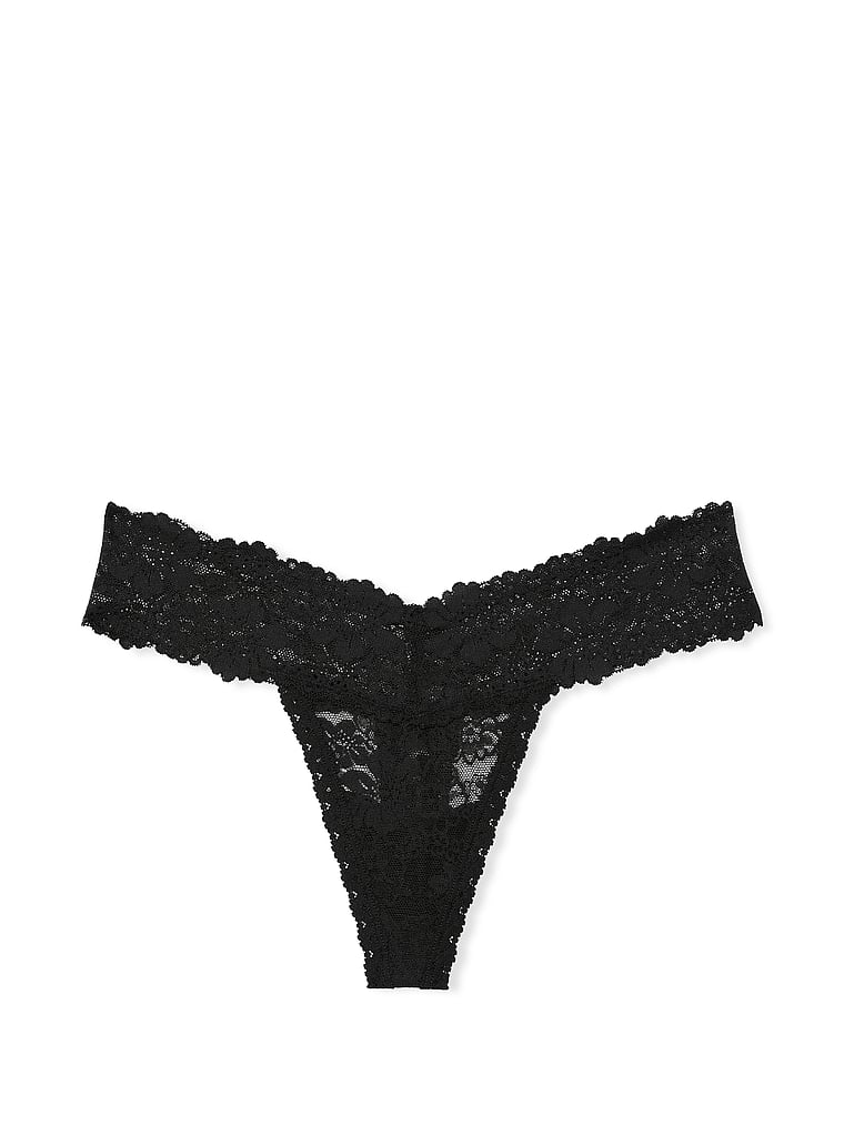 PINK Wink Lace Thong Panty, offModelFront, 2 of 4