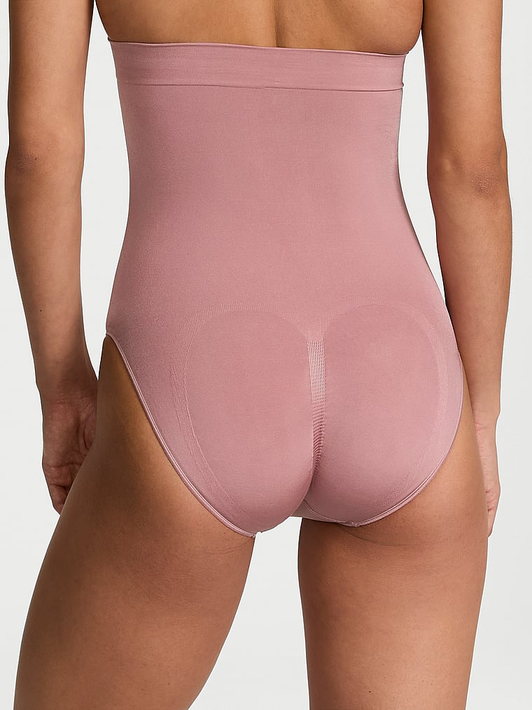 Victoria's Secret, Victoria's Secret Shapewear by Victoria SeamlessShaping™ High-Waist Brief Panty, Nostalgia Rose, onModelBack, 2 of 3