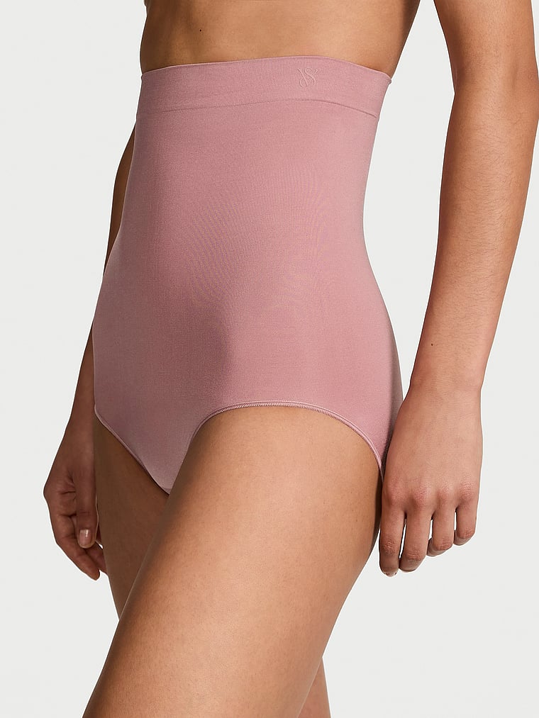 Victoria's Secret, Victoria's Secret Shapewear by Victoria SeamlessShaping™ High-Waist Brief Panty, Nostalgia Rose, onModelFront, 1 of 3
