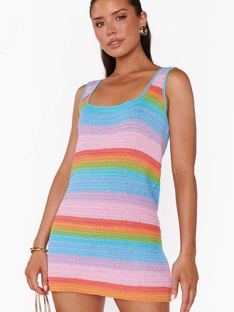 Victoria's Secret, Show Me Your Mumu Day Trip Dress, Solar Crochet, onModelFront, 1 of 3