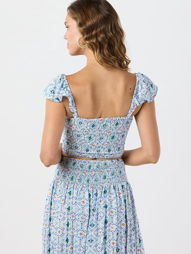 Victoria's Secret, Tiare Hawaii Hollie Crop Top, Sedona Blue, onModelBack, 2 of 3