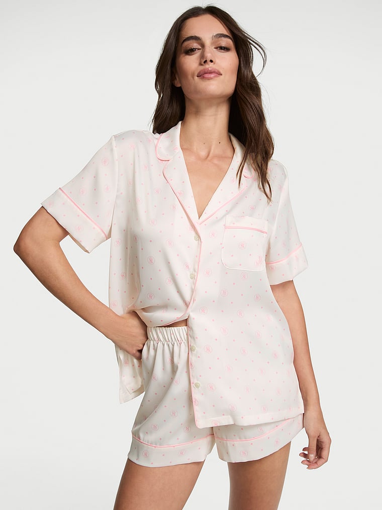 Glazed Satin Short Pajama Set