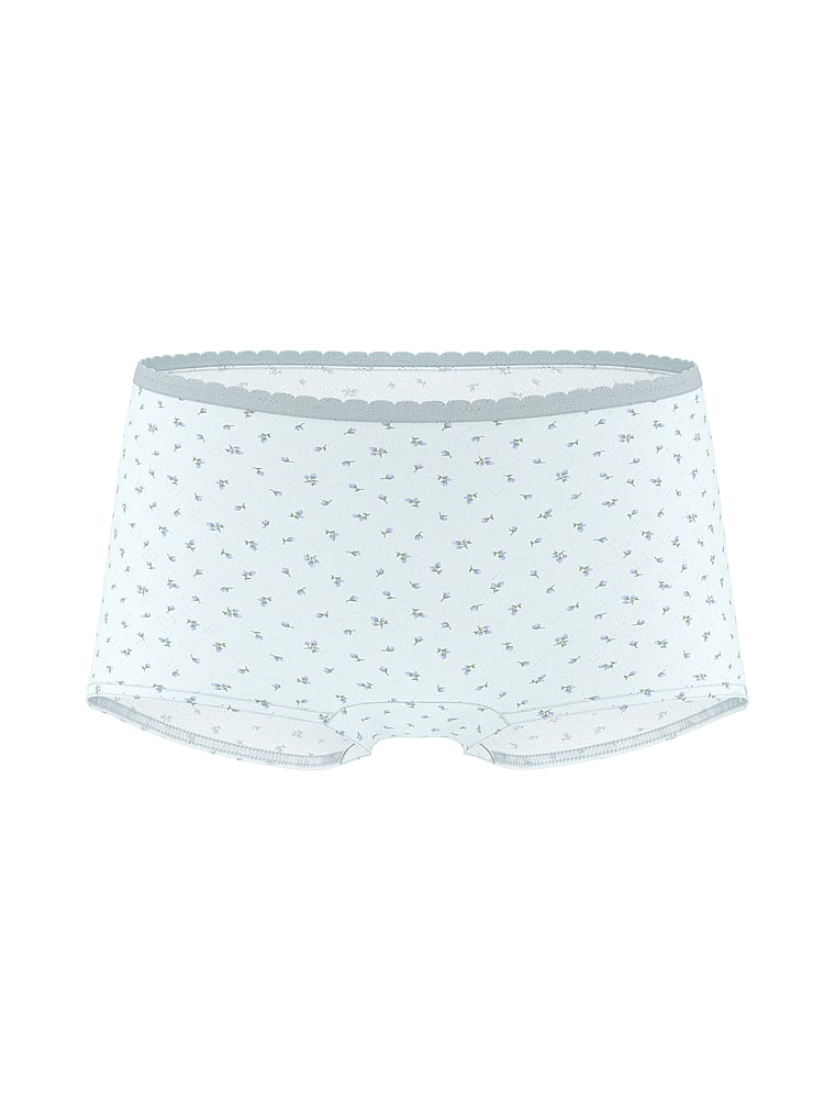 PINK Cotton  Boyshort Panty, Bliss Floral Print, offModelFront, 4 of 4