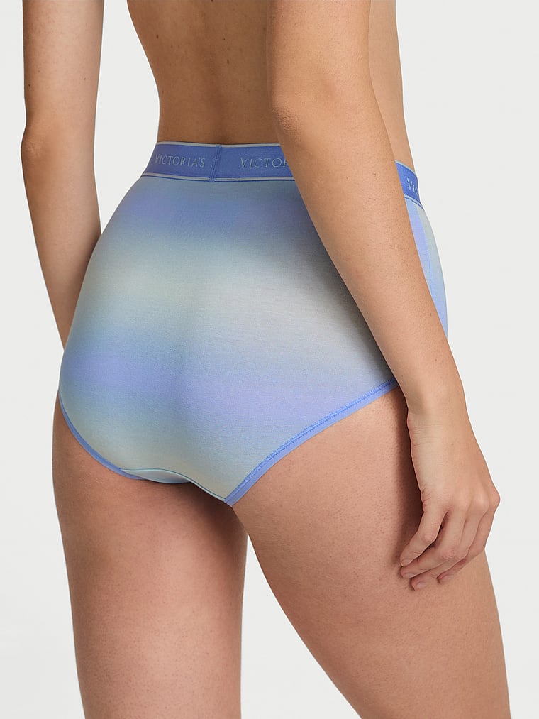 Victoria's Secret, Cotton Logo Cotton Modern Brief Panty, onModelBack, 2 of 2