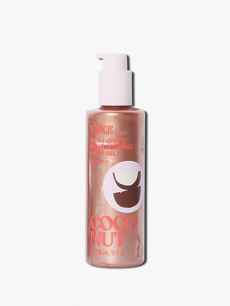 Victoria's Secret, Body Care COCONUT Highlighting Body Oil, Coconut, onModelFront, 1 of 3