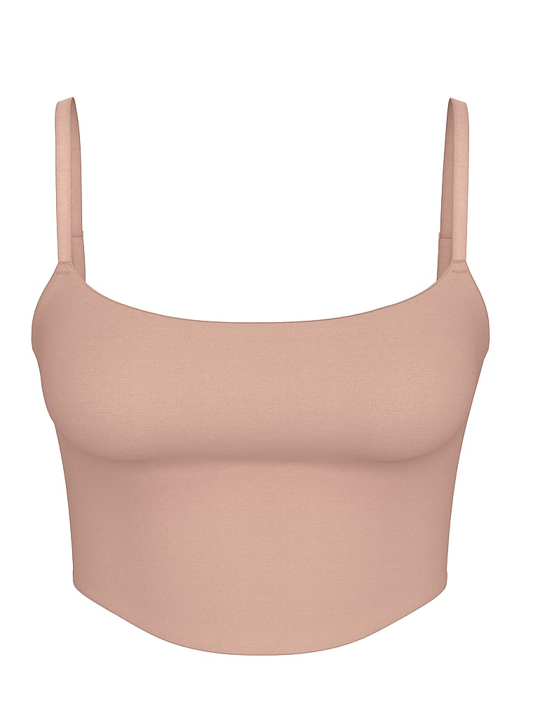 Victoria's Secret, Victoria's Secret Shapewear by Victoria SmoothingShimmer™ Cinched Tank Top, Macaron, offModelFront, 3 of 3