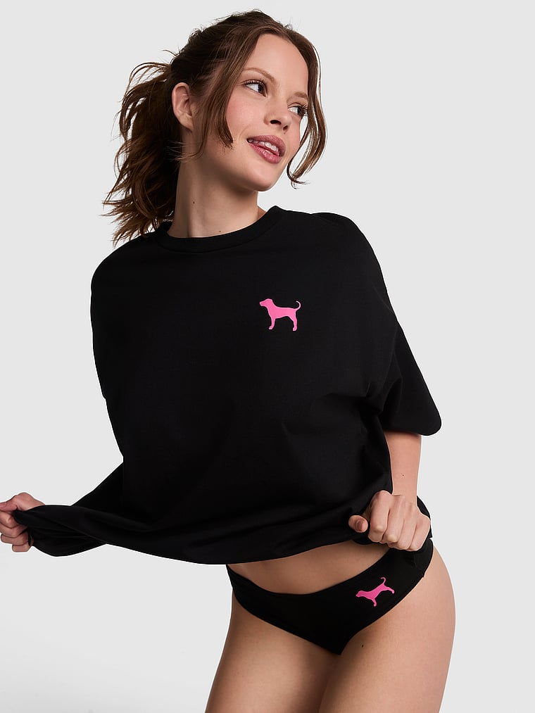 Cotton Side-Slit Tee & Panty Set