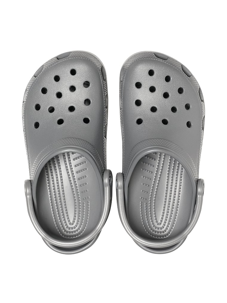 Crocs Classic Solid Clogs, Slate Grey, offModelFront, 3 of 4