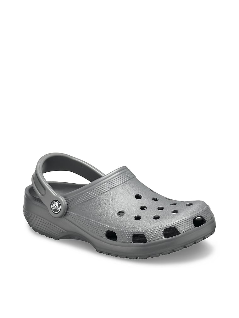 Crocs Classic Solid Clogs, Slate Grey, onModelBack, 2 of 4