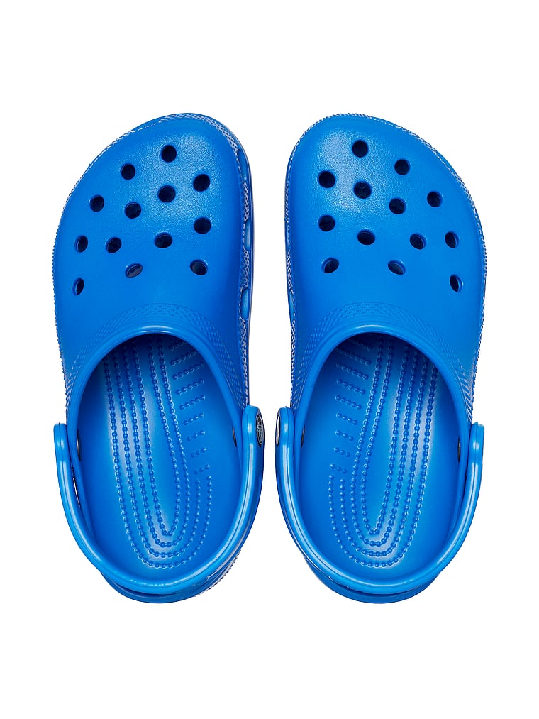 Crocs Classic Solid Clogs, Blue Bolt, offModelFront, 3 of 4