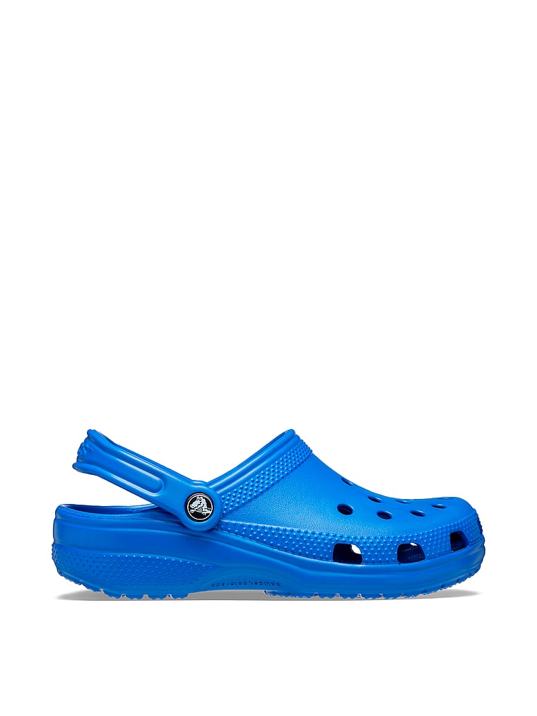 Crocs Classic Solid Clogs, Blue Bolt, onModelFront, 1 of 4