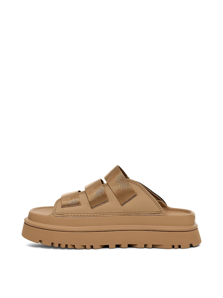 UGG® GoldenGlow Slides, Dark Sand, detail, 4 of 4