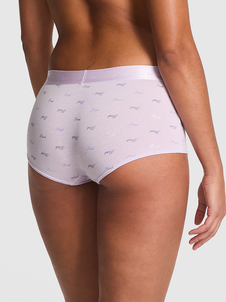 PINK Logo Cotton Boyshort Panty, onModelBack, 2 of 4
