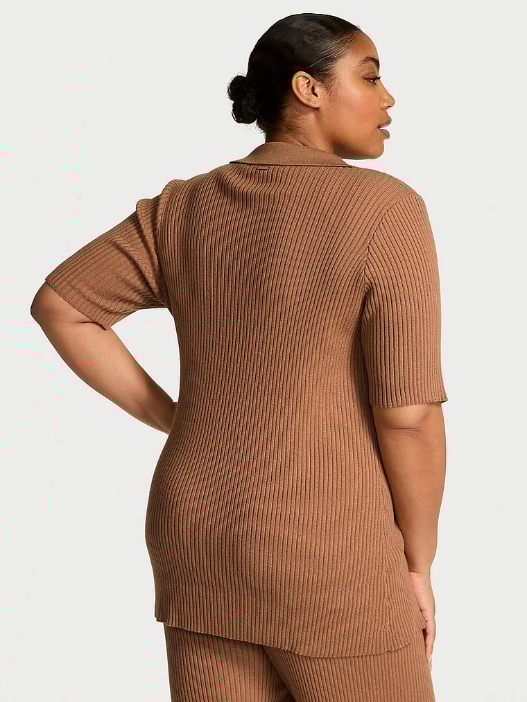 Luxe Ribbed Knit Flyaway Cardigan