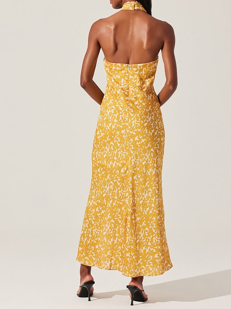 Victoria's Secret, Astr The Label Marissa Dress, Marigold Floral, onModelBack, 2 of 4