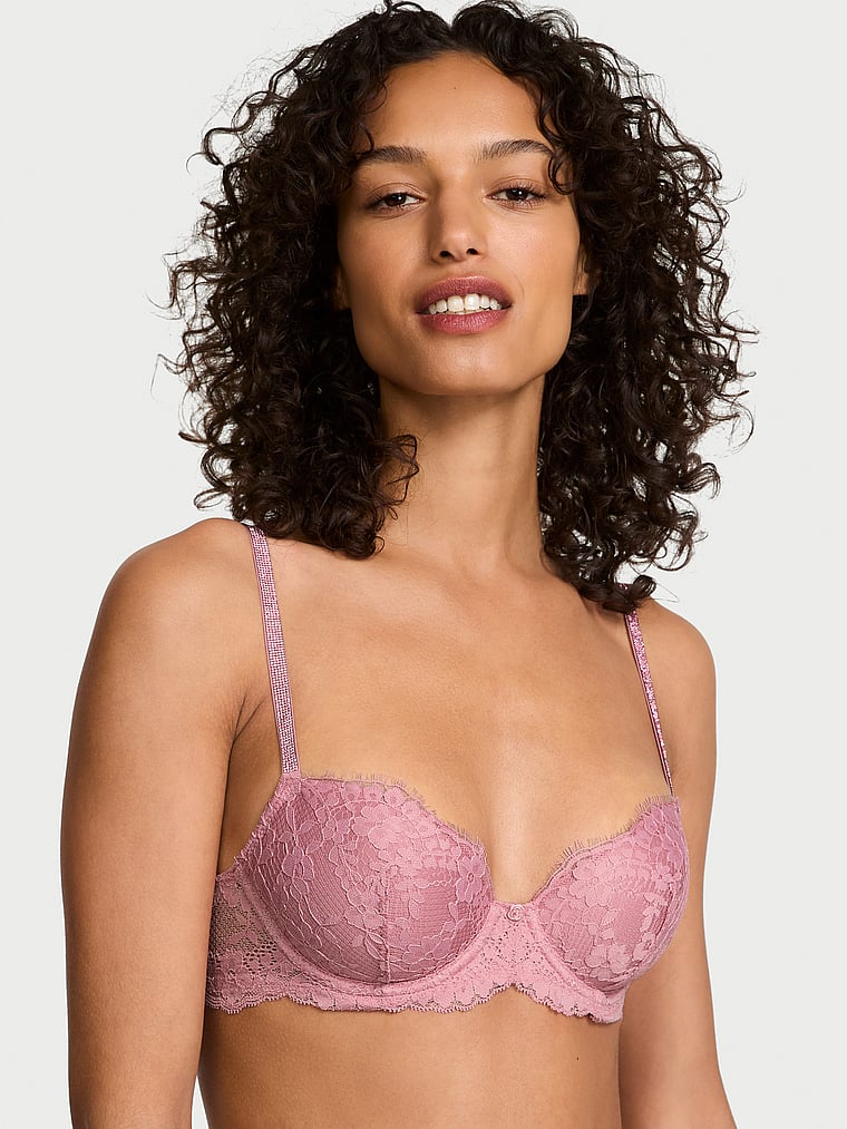 Twinkle Strap Lace Classic-Coverage Demi Bra