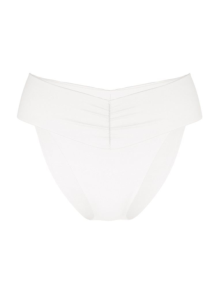 Victoria's Secret, Victoria's Secret Swim Cinched High-Waist Bikini Bottom, offModelFront, 3 of 3
