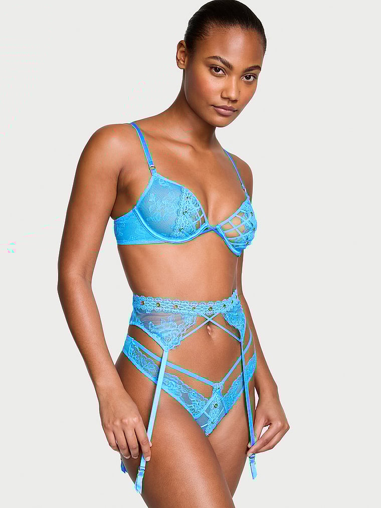 Icon by Victoria's Secret Strappy Logo Garter Belt