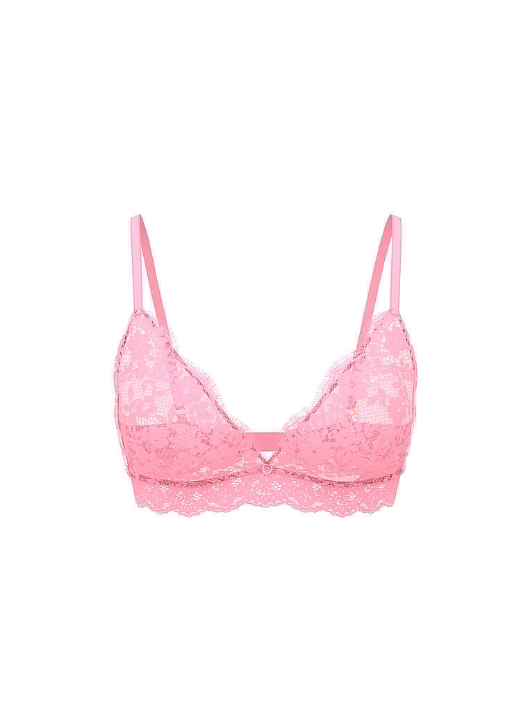 Victoria's Secret, Dream Angels Lace Triangle Bralette, offModelFront, 3 of 3