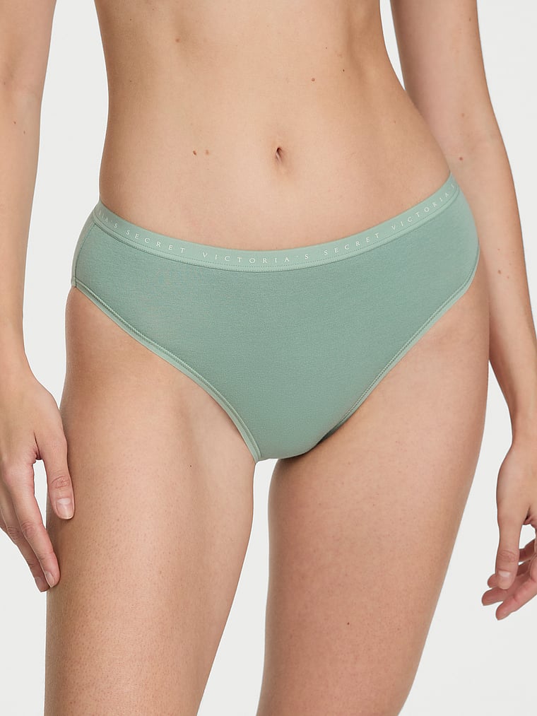 Stretch Pointelle High-Leg Brief Panty