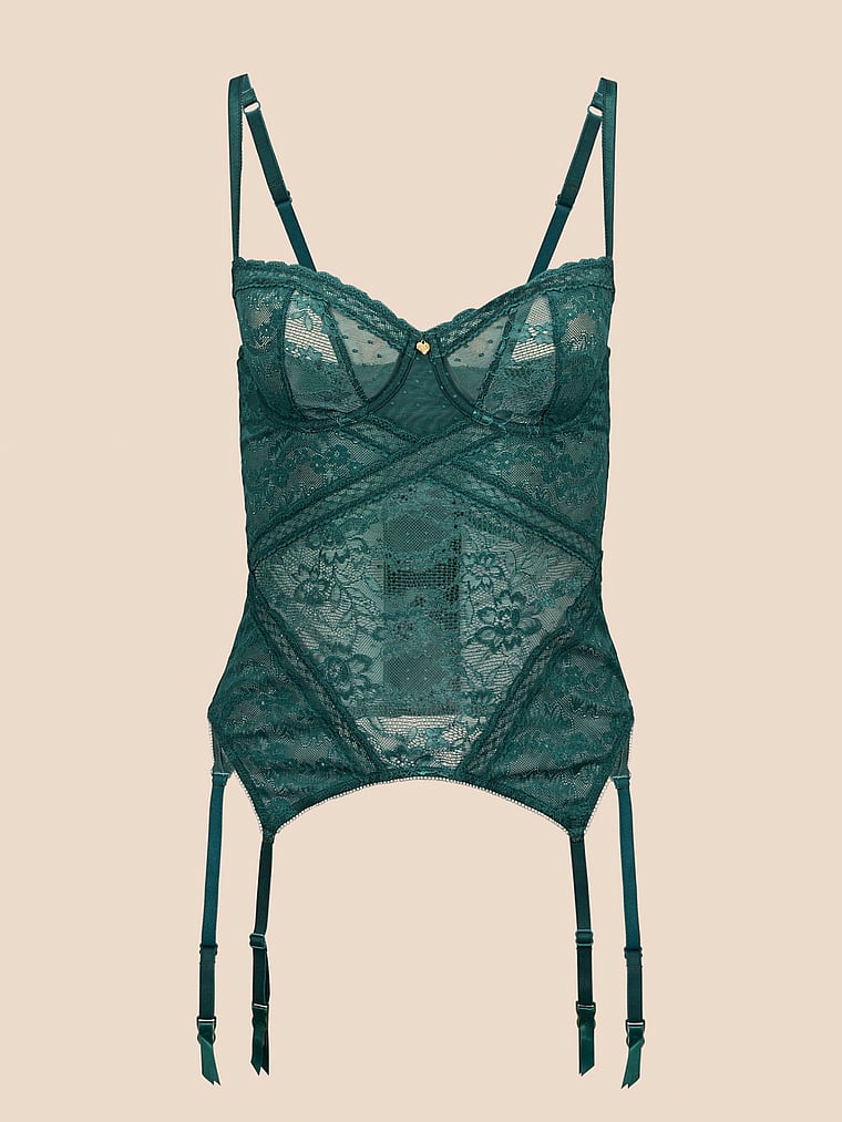 Victoria's Secret, Adore Me Scottie Corset, June Bug, detail, 3 of 3