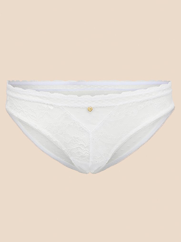 Victoria's Secret, Adore Me Lucie Bikini Panty, Bright White, detail, 3 of 3