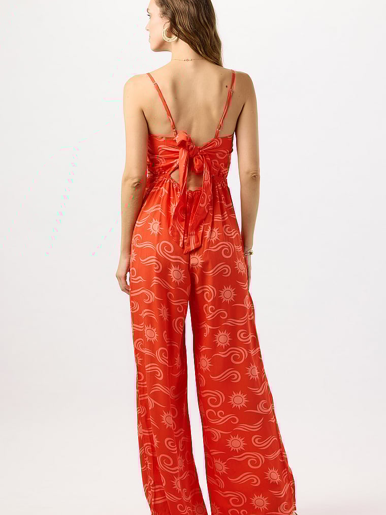 Victoria's Secret, Tiare Hawaii Seashore Jumpsuit, Sol Coral, onModelBack, 2 of 4