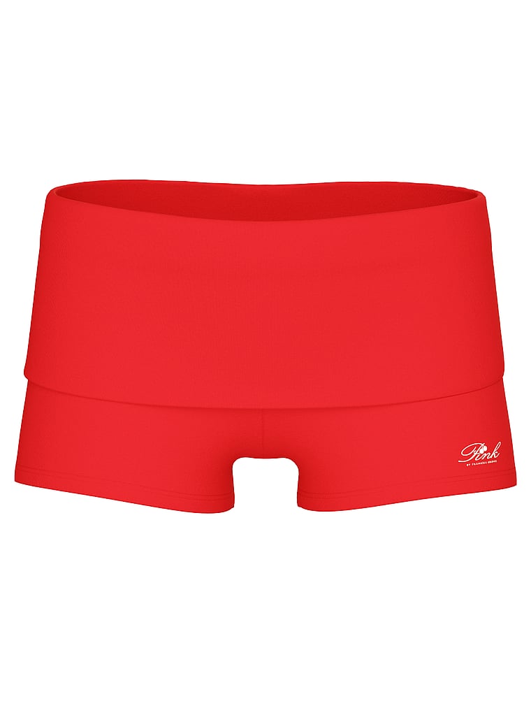 PINK by Frankies Bikinis Brooklyn Cotton Short, Candy Cane, offModelFront, 3 of 3