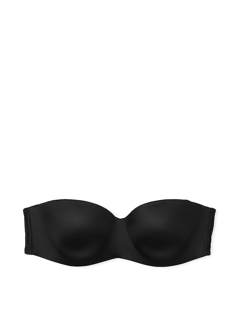 PINK Wear Everywhere Wear Everywhere™ Lightly Lined Strapless Bra, Black, offModelFront, 5 of 6