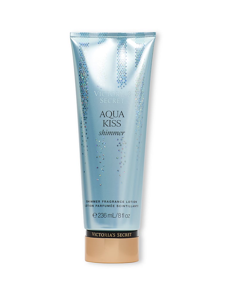 Victoria's Secret, Body Fragrance Shimmer Body Lotion, Aqua Kiss Shimmer, onModelFront, 1 of 2
