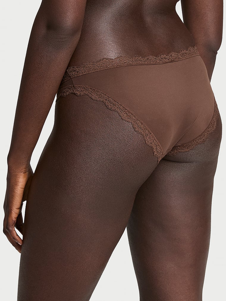 Victoria's Secret, Dream Angels Lace-Trim Bikini Panty, Ganache, onModelBack, 2 of 3