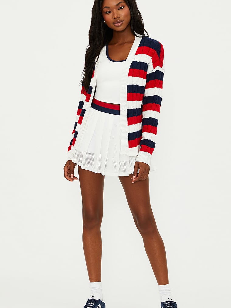 Victoria's Secret, Beach Riot Irina Skirt, Cherry Indigo Colorblock, detail, 4 of 4