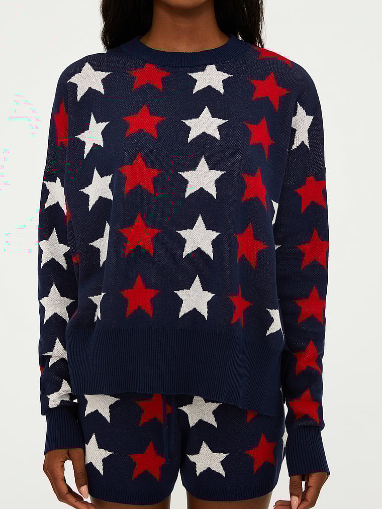 Victoria's Secret, Beach Riot Callie Sweater, Americana Stars, offModelFront, 3 of 3