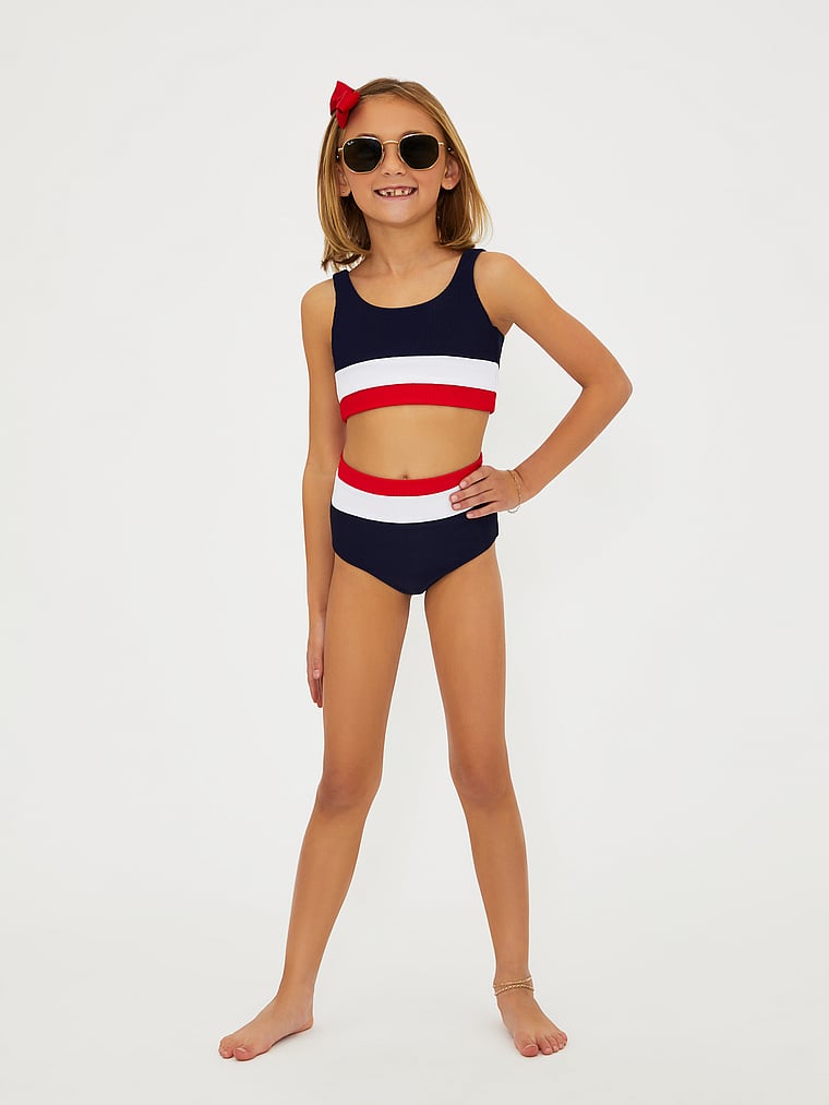 Victoria's Secret, Beach Riot Little Mackenzie & Heidi Two-Piece Swimsuit, AMERICANA COLORBLOCK, detail, 4 of 4