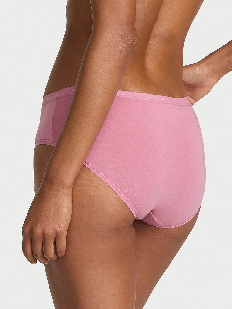 Victoria's Secret, Victoria's Secret Stretch Cotton Hiphugger Panty, Lilac Pink, onModelBack, 2 of 3 Daiane is 5'11" and wears Small