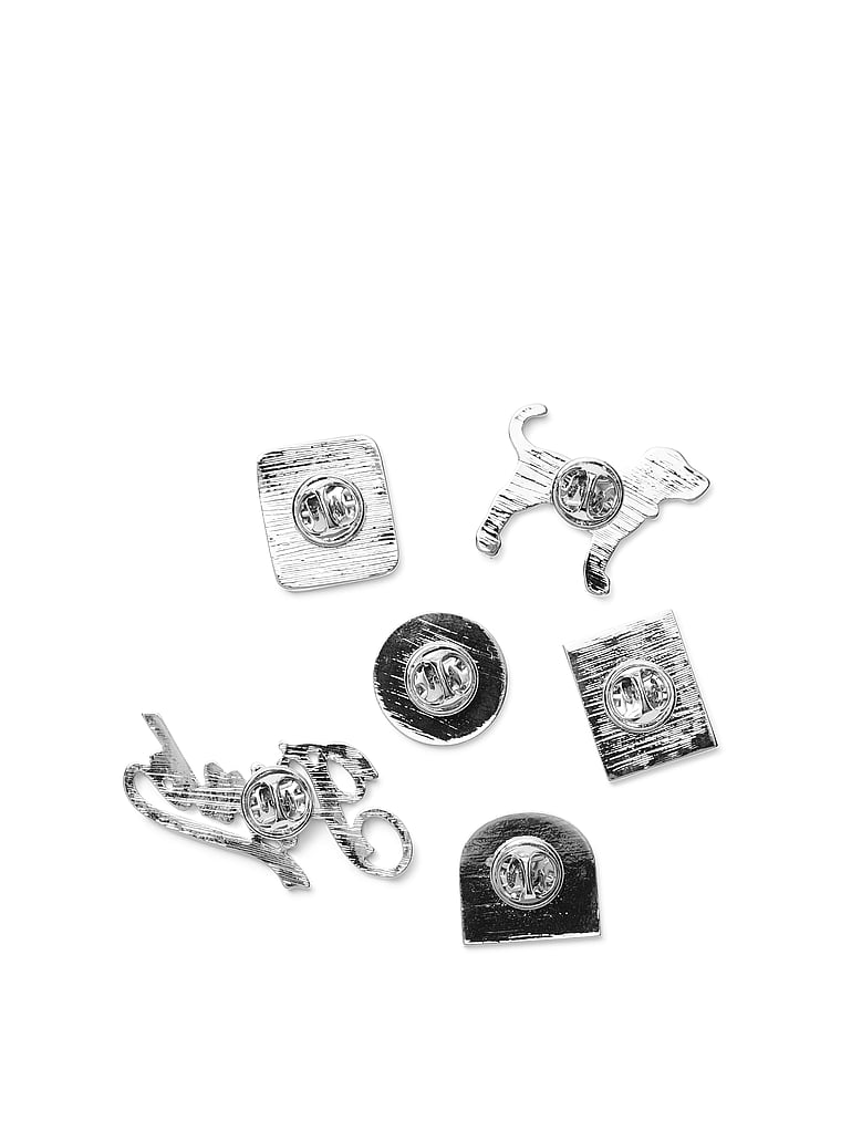 PINK PINK 6-Piece Pin Set, Pink, offModelBack, 4 of 4